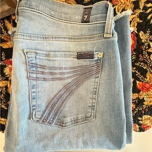 7 For All Mankind - Tailorless Dojo - Frayed Hem Jeans - Size 28